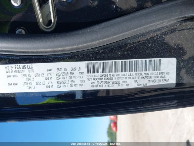 Photo 8 VIN: 3C4PDDEG0HT502232 - DODGE JOURNEY 