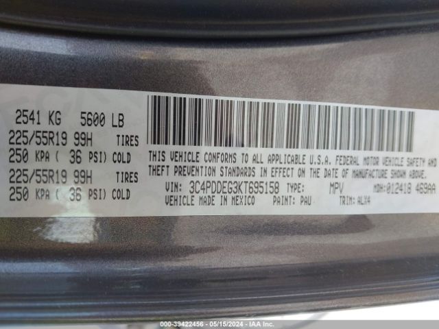 Photo 8 VIN: 3C4PDDEG3KT695158 - DODGE JOURNEY 