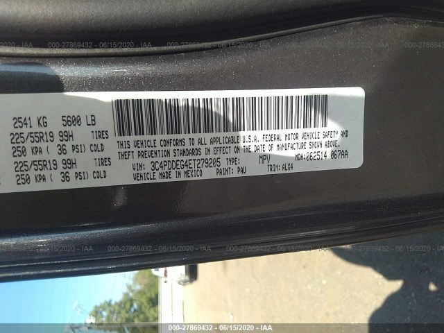 Photo 8 VIN: 3C4PDDEG4ET279205 - DODGE JOURNEY 