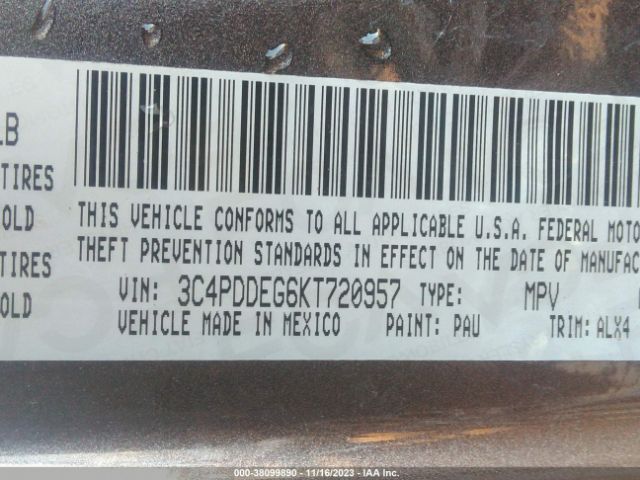 Photo 8 VIN: 3C4PDDEG6KT720957 - DODGE JOURNEY 