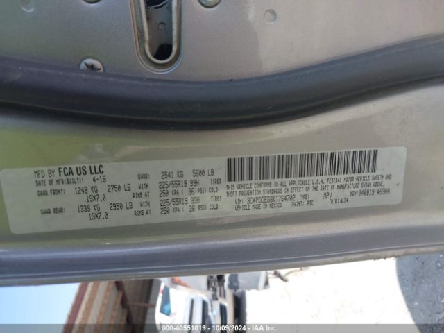 Photo 8 VIN: 3C4PDDEG6KT764702 - DODGE JOURNEY 