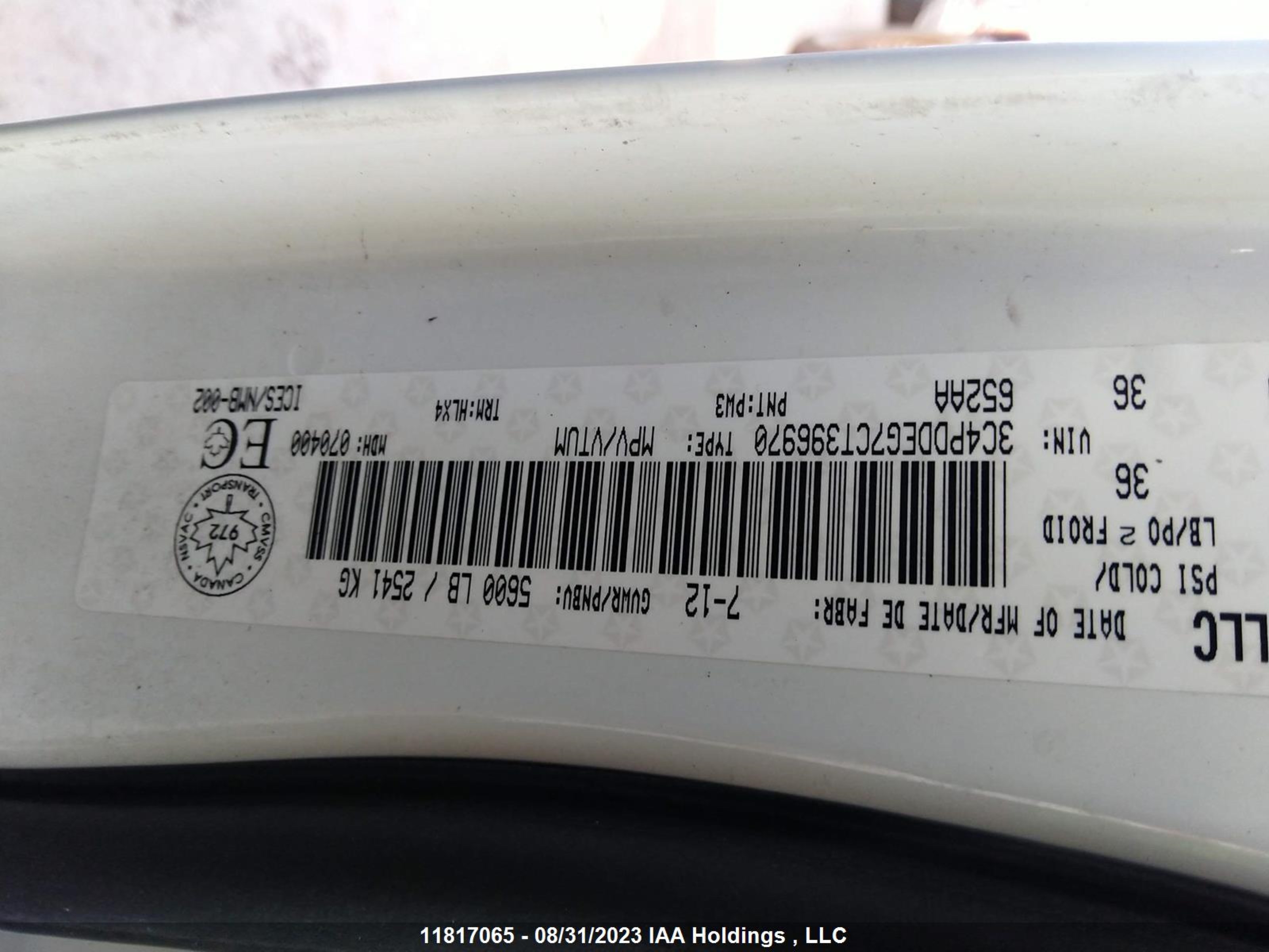 Photo 8 VIN: 3C4PDDEG7CT396970 - DODGE JOURNEY 