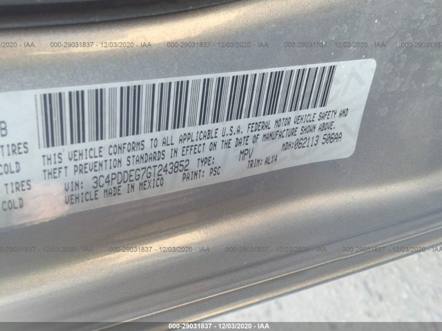 Photo 8 VIN: 3C4PDDEG7GT243852 - DODGE JOURNEY 