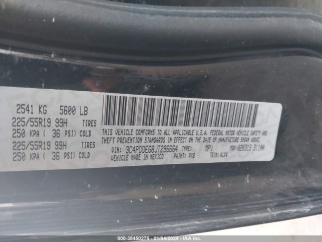 Photo 8 VIN: 3C4PDDEG8JT296664 - DODGE JOURNEY 