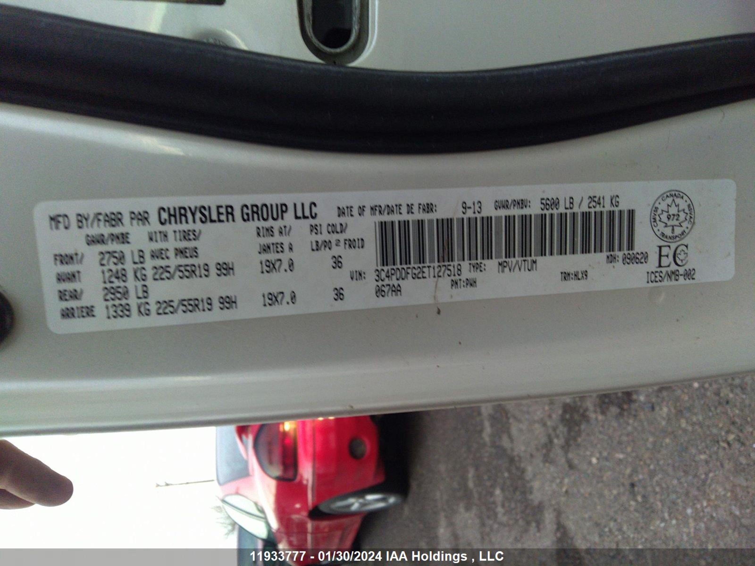 Photo 8 VIN: 3C4PDDFG2ET127518 - DODGE JOURNEY 