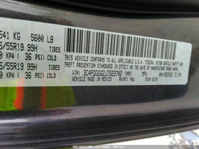 Photo 8 VIN: 3C4PDDGG2JT523702 - DODGE JOURNEY 