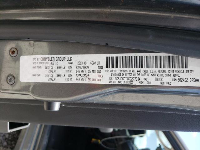 Photo 9 VIN: 3C6JD6AT4CG277634 - DODGE RAM 1500 S 