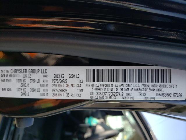 Photo 9 VIN: 3C6JD6AT7CG257412 - DODGE RAM 1500 S 