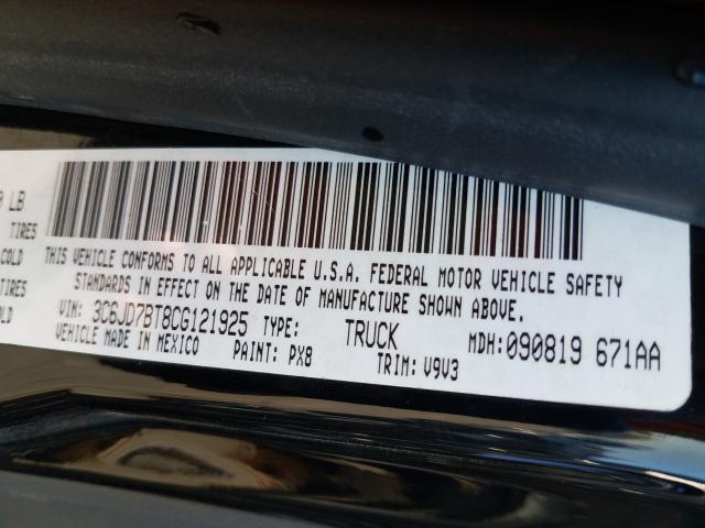 Photo 9 VIN: 3C6JD7BT8CG121925 - DODGE RAM 1500 S 