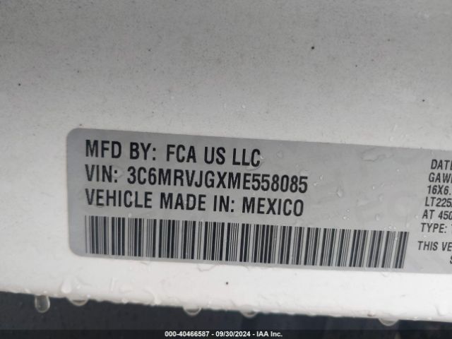 Photo 8 VIN: 3C6MRVJGXME558085 - RAM PROMASTER 3500 