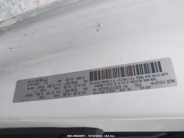 Photo 8 VIN: 3C6TRVDG3JE151678 - RAM PROMASTER 2500 