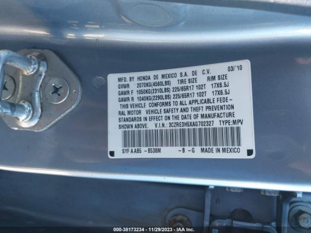 Photo 8 VIN: 3CZRE3H5XAG702327 - HONDA CR-V 