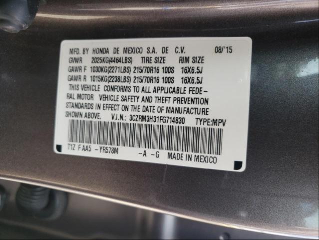 Photo 9 VIN: 3CZRM3H31FG714830 - HONDA CR-V LX 