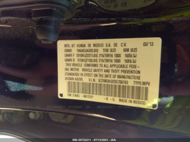 Photo 8 VIN: 3CZRM3H32DG708743 - HONDA CR-V 