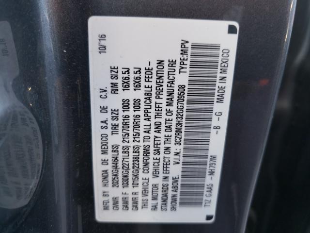 Photo 9 VIN: 3CZRM3H32GG709508 - HONDA CR-V LX 