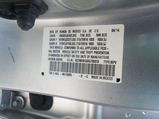 Photo 9 VIN: 3CZRM3H33EG709370 - HONDA CR-V LX 