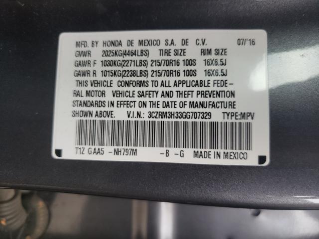 Photo 9 VIN: 3CZRM3H33GG707329 - HONDA CR-V 