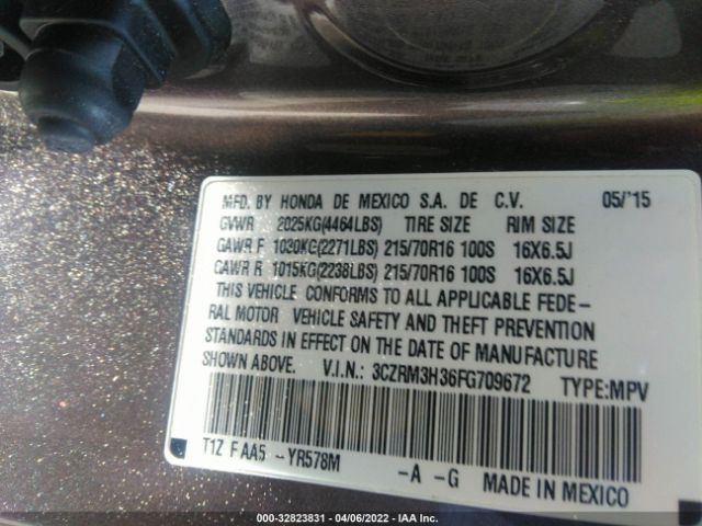 Photo 8 VIN: 3CZRM3H36FG709672 - HONDA CR-V 