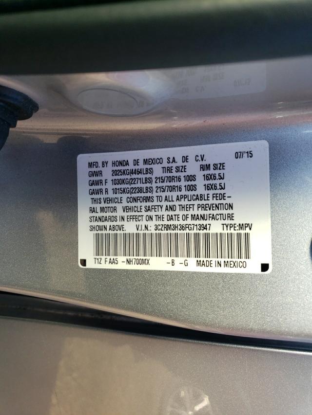 Photo 9 VIN: 3CZRM3H36FG713947 - HONDA CR-V LX 