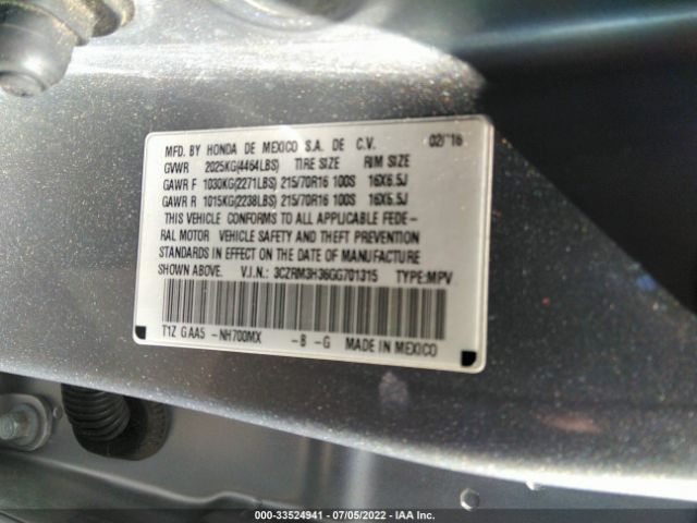 Photo 8 VIN: 3CZRM3H36GG701315 - HONDA CR-V 