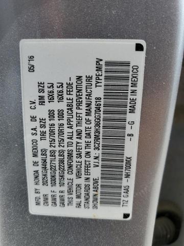 Photo 12 VIN: 3CZRM3H36GG704618 - HONDA CRV 