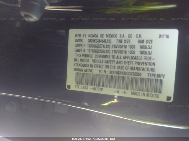 Photo 8 VIN: 3CZRM3H38GG700554 - HONDA CR-V 