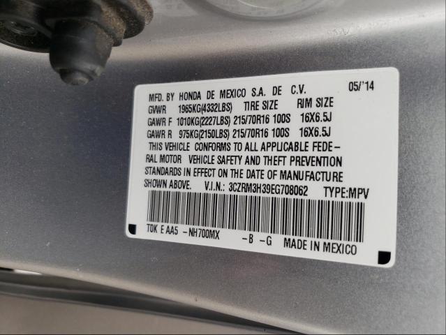 Photo 9 VIN: 3CZRM3H39EG708062 - HONDA CR-V LX 