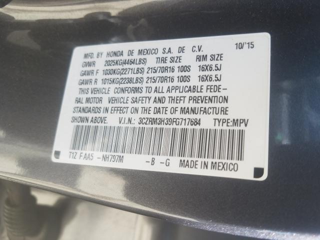 Photo 9 VIN: 3CZRM3H39FG717684 - HONDA CR-V LX 