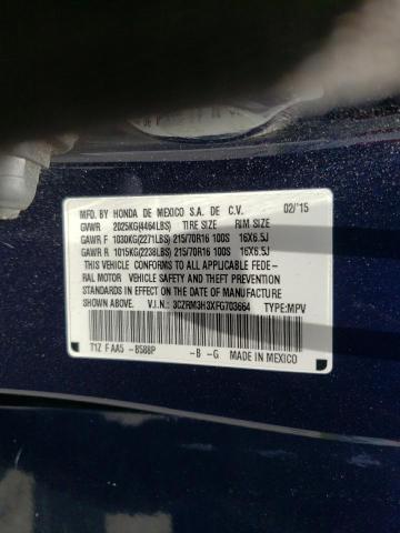 Photo 9 VIN: 3CZRM3H3XFG703664 - HONDA CR-V LX 