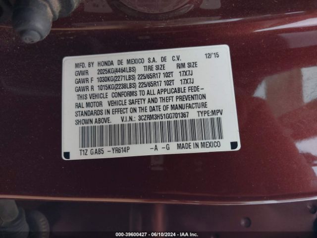 Photo 8 VIN: 3CZRM3H51GG701367 - HONDA CR-V 