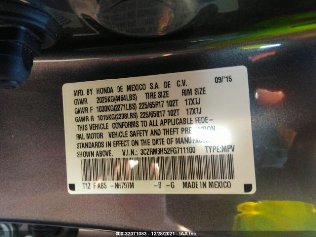 Photo 8 VIN: 3CZRM3H52FG711100 - HONDA CR-V 