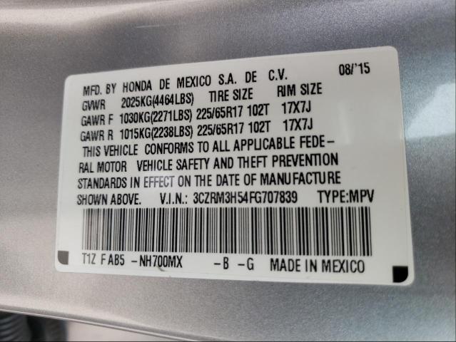 Photo 9 VIN: 3CZRM3H54FG707839 - HONDA CR-V EX 