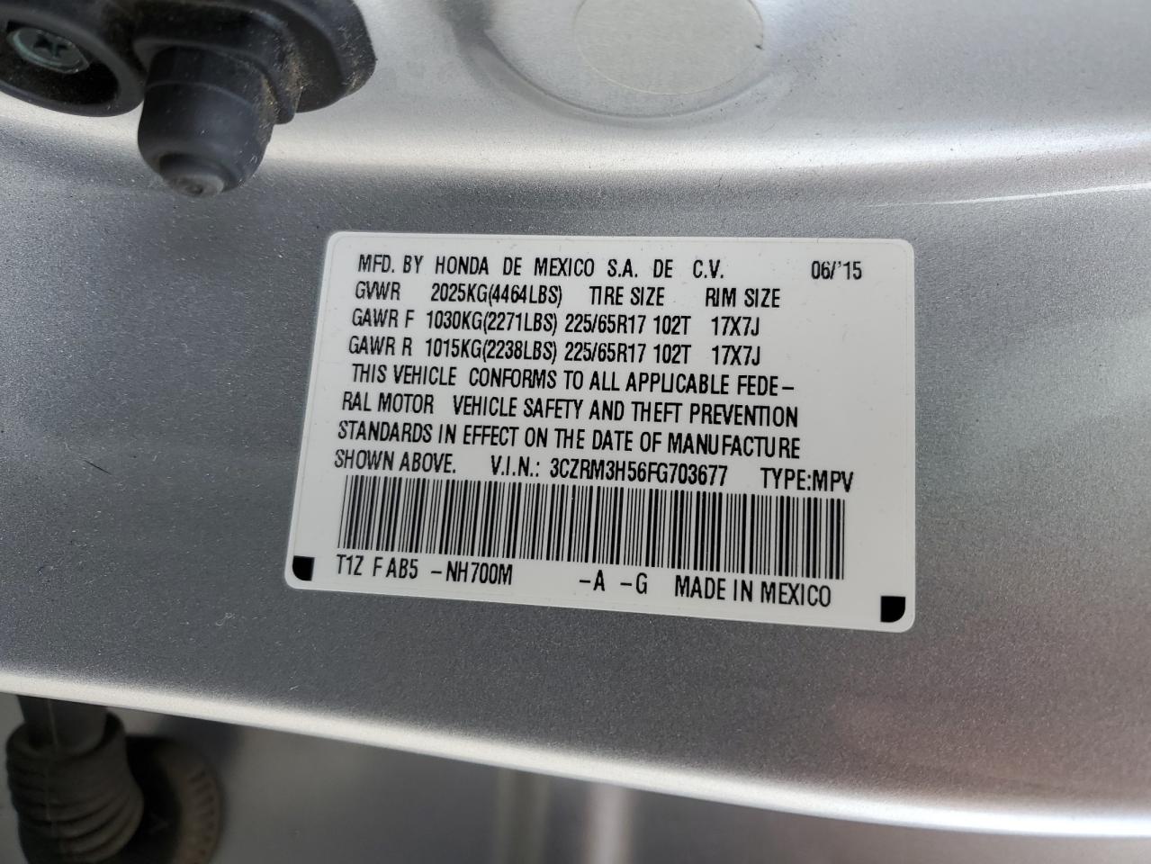 Photo 13 VIN: 3CZRM3H56FG703677 - HONDA CR-V 