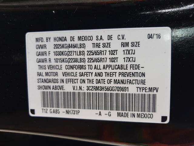 Photo 9 VIN: 3CZRM3H56GG709691 - HONDA CR-V EX 