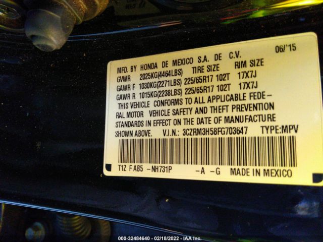 Photo 8 VIN: 3CZRM3H58FG703647 - HONDA CR-V 