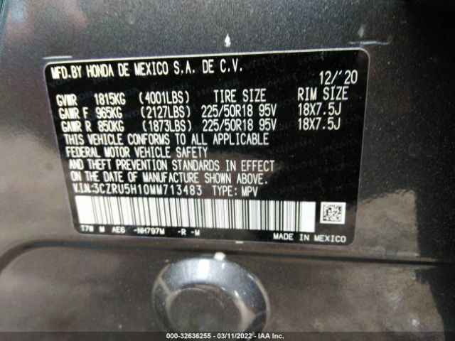 Photo 8 VIN: 3CZRU5H10MM713483 - HONDA HR-V 