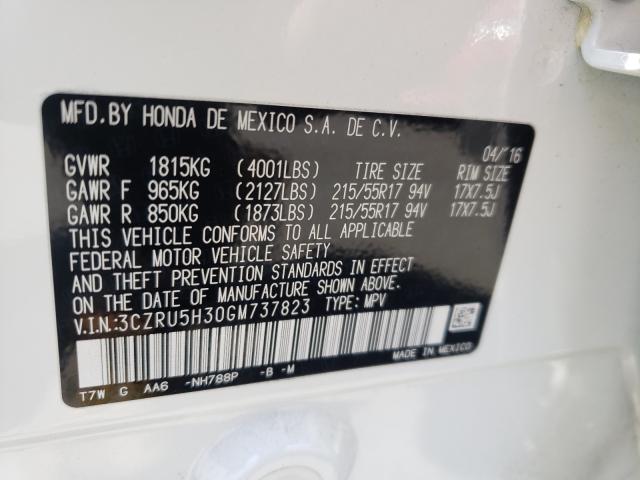 Photo 9 VIN: 3CZRU5H30GM737823 - HONDA HR-V LX 