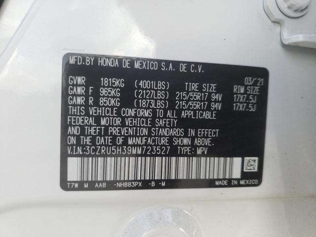 Photo 9 VIN: 3CZRU5H39MM723527 - HONDA HR-V LX 