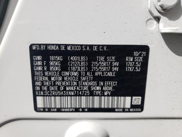 Photo 12 VIN: 3CZRU5H3XNM714725 - HONDA HR-V LX 