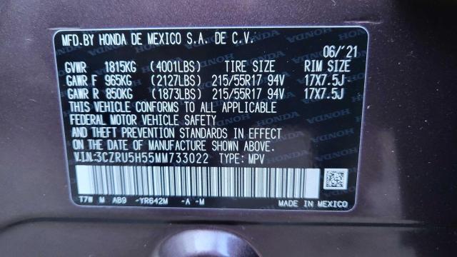 Photo 9 VIN: 3CZRU5H55MM733022 - HONDA HR-V 