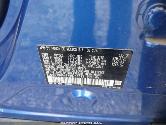 Photo 8 VIN: 3CZRU5H7XMM713382 - HONDA HR-V 