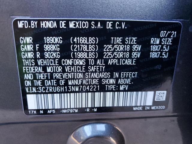 Photo 11 VIN: 3CZRU6H13NM704221 - HONDA HR-V 