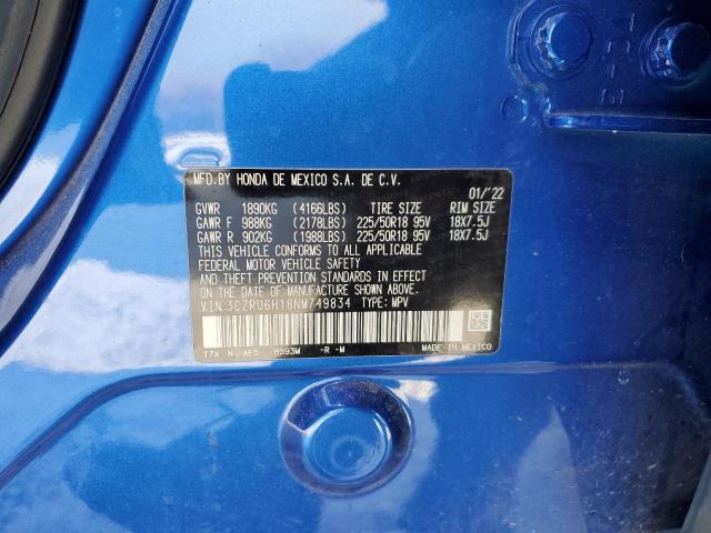 Photo 12 VIN: 3CZRU6H18NM749834 - HONDA HR-V 