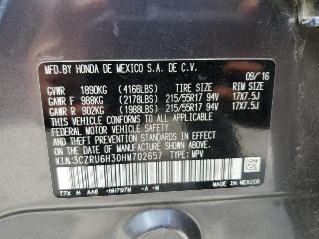 Photo 11 VIN: 3CZRU6H30HM702657 - HONDA HR-V LX 