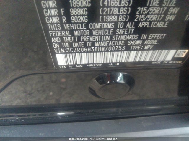 Photo 8 VIN: 3CZRU6H38HM700753 - HONDA HR-V 