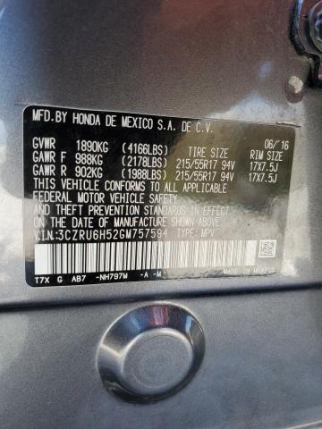 Photo 11 VIN: 3CZRU6H52GM757594 - HONDA HR-V 