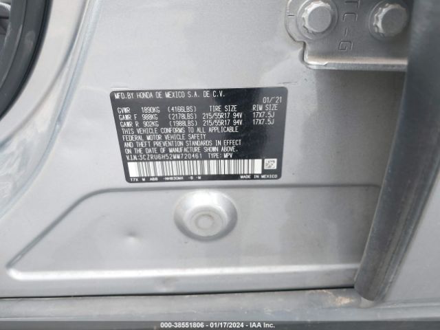 Photo 8 VIN: 3CZRU6H52MM720461 - HONDA HR-V 