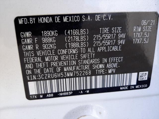 Photo 11 VIN: 3CZRU6H53MM752268 - HONDA HR-V 