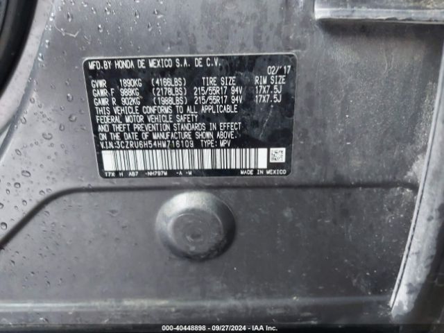 Photo 8 VIN: 3CZRU6H54HM716109 - HONDA HR-V 