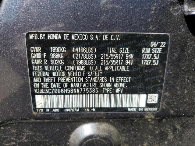 Photo 11 VIN: 3CZRU6H56NM775383 - HONDA HR-V 